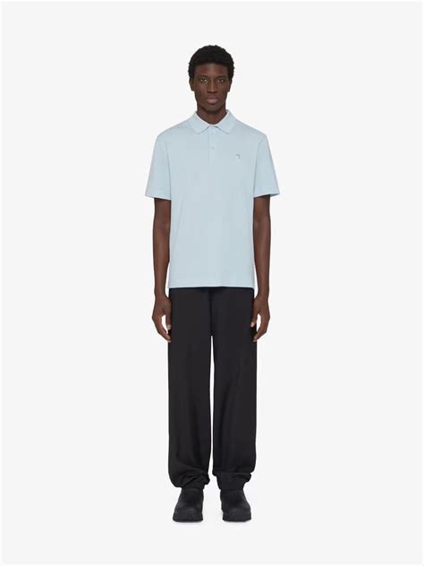 light blue givenchy polo|Polo in cotton with 4G detail .